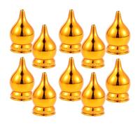 EPIGEIST Lot de 10 Embouts Décoratifs Dorés pour Mâts de Drapeau Diamètre 3 CM Trou 16 CM Fleuron Résistant aux Intempéries Accessoires Réutilisables pour Fanions de Cérémonie et