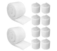 EPIGEIST Lot de 10 Mousses Filtrantes Blanches pour Aquarium 3 CM D’Épaisseur 12 CM X 1 M Mousse Filtrante Haute Densité Réutilisable pour Filtration Eau Douce et Eau de Mer Coton