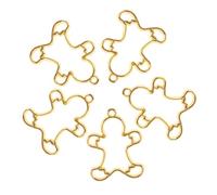EPIGEIST Lot de 10 Pendentifs à Cadre Ouvert en Alliage Métallique Doré Épais Style D’Épices pour Bijoux DIY Collier et Bracelet de Noël Cadre de Pendentif Léger et Solide