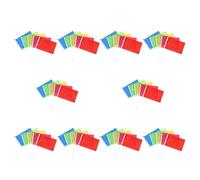 EPIGEIST Lot de 100 Drapeaux à Main Colorés 20X28 CM - 5 Couleurs Intenses - Drapeaux Portatifs sur Bâtons Légers pour Événements Sportifs Défilés et Décoration Festive Extérieure