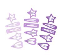 EPIGEIST Lot de 15 Pinces à Cheveux en Alliage Légères et Petites, Formes Étoiles Cinq Branches et Cœurs, Accessoires Adorables pour Filles Lors de Mariages ou Rendez-
