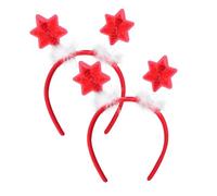 EPIGEIST Lot de 2 Bandeaux de Noël Flexibles Flocons de Neige et Cerceau en Bois de Cerf Taille Unique Accessoires Festifs pour Fêtes et Réunions de Famille