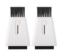 EPIGEIST Lot de 2 Brosses Multifonctions à Double Tête Mini Taille pour Nettoyage Précis de Claviers Écrans et Fentes Brosse Légère et Portable Bureau et Électronique