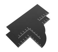 EPIGEIST Lot de 2 Cartes de Coiffure en Plastique Légères avec Indicateurs de Mesure Outil de Mise Précis pour Ligne des Cheveux et Barbe Gabarit Ergonomique pour Salon et Usage