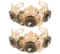 EPIGEIST Lot de 2 Épingles à Cheveux Chinoises en Alliage Couronnes Taiji Traditionnelles Unisexes Motif Yin-Yang Accessoires Hanfu Vintage pour Cérémonie Contemplation et Usage