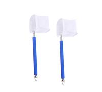 EPIGEIST Lot de 2 Épuisettes Télescopiques à Mailles Fines en Acier Inoxydable Filets Extensibles de 17 à 52 CM Bleu Petit Filet de Pêche pour Aquarium Crevettes et Poissons D’Eau Douce