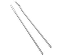 EPIGEIST Lot de 2 Fourchettes à Fruits en Acier Inoxydable Manches Longs Deux Dents pour Desserts Gâteaux et Banquets Accessoires Pratiques pour Fêtes à Domicile ou Bar
