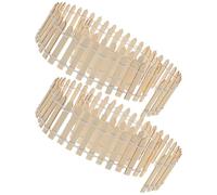 EPIGEIST Lot de 2 Mini Clôtures en Bois Naturel 5X90 CM pour Maison de Poupée Décorations de Jardin Miniature DIY Accessoires pour Village de Noël et Projets de Diorama