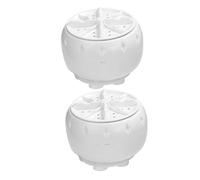 EPIGEIST Lot de 2 Mini Lave-linge Portables Automatiques Turbo 2,5 Kg avec Chargement Usb, Essoreuse Intégrée, Conception Compacte pour Camping-car, Voyage et Appartement
