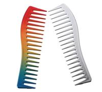 EPIGEIST Lot De 2 Peignes à Cheveux Pour Hommes Petit Format En Plastique Léger Ergonomique, Peigne De Coiffage Professionnel Pour Barbe Et Cheveux, Usage Voyage Et Salon