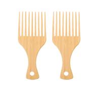 EPIGEIST Lot De 2 Peignes à Dents Larges En Bambou Huilé, Taille Moyenne, Peignes De Coiffure Masculins Pour Cheveux Courts Et Longs, Usage Salon Et Coiffage Professionnel