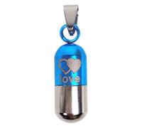 EPIGEIST Lot de 2 Pendentifs pour Collier Animal de Compagnie Plaques d'Identité Anti-Perte en Acier Inoxydable Forme de Balle Couleurs Noir et Bleu Légers et Solide Accessoires