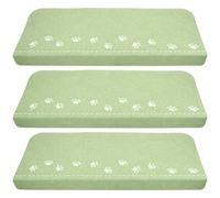 EPIGEIST Lot de 3 Tapis d'Escalier Antidérapants Verts 55 CM Motifs Pattes d'ours Lumineux Auto-Adhésifs sans Colle pour Sécurité Bruit des Marches