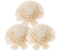 EPIGEIST Lot de 3 Tiges de Rotin Parfumées sans Feu Imitation Fleurs Séchées Blanches Accessoire d'Aromathérapie Créatif pour Décoration Intérieure Bouquet Naturel pour Ambiance Maison
