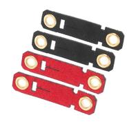 EPIGEIST Lot de 4 Anneaux de Patte Ajustables en Velours pour Perroquets Bagues Confortables Anti-Perte Taille 5 Couleurs Noir et Rouge Accessoires pour Oiseaux de Compagnie et