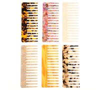 EPIGEIST Lot de 4 Peignes à Cheveux en Acétate Antistatique Dimensions 151 X 61 CM Couleurs Jaune Beige Écaille et Multicolore Peignes Lisseurs Légers pour Coiffure Domestique et