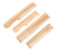EPIGEIST Lot de 4 Peignes à Cheveux en Bois Naturel Peignes de Voyage Portables pour Femmes Petites Tailles Adaptés pour Cheveux Bouclés et Coiffage Quotidien