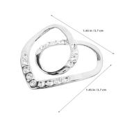 EPIGEIST Lot de 4 Pinces à Foulard Cœur en Métal Doré et Argenté Accessoires Mode pour Femmes Broches Strass Étincelantes Boucles pour Châles Foulards Gilets et Chemises Fermoirs