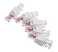 EPIGEIST Lot de 5 Connecteurs Traversants pour Câble Ethernet Cat6 Non Protégé Fiche Modulaire Plastique Transmission Gigabit Compatible Réseau Domestique et Professionnel