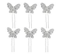 EPIGEIST Lot de 6 Épingles à Cheveux en Alliage Argenté Perles et Motifs Ajourés Accessoires Coiffure pour Mariée et Demoiselles D’Honneur Style Vintage Usage Mariage et Cérémonie