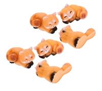 EPIGEIST Lot de 6 Figurines Miniatures Panda en Résine Décorations de Bureau et Voiture Mini Statues Réalistes 4-6 CM Ornements pour Jardin et Espace Compact