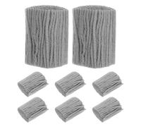 EPIGEIST Lot de 8 Écheveaux de Laine Prédécoupés pour Tapis à Nouer Gris, Fil Chenille Doux pour Crochet à Loquet, Assortiment de Fils Textile pour Confection DIY de Tapis, Coussins