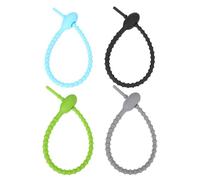 EPIGEIST Lot de 8 Liens Alimentaires en Silicone Souple Multi-Usages Réutilisables Colorés Cuisine Emballage et Organisation des Aliments Légumes et Ustensiles Cuisine