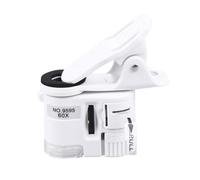 EPIGEIST Loupe pour Téléphone Portable 60X avec Clip Microscope Portable à Fort Grossissement Lumière LED Blanche et Violette Mini Microscope de Poche Compact pour Activités Créatives