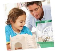 EPIGEIST Maison Bois pour Hamster Nain avec Échelle de Jeu Refuge Confortable et Résistant pour Cage Hamster Multifonction pour Petites Maisons de Rongeurs