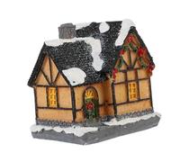 EPIGEIST Maison Lumineuse de Noël en Résine LED, Modèle Villa Décorative Micro-Paysage, Décoration Festive pour Intérieur, Présent de Fête, Ornement Lumineux pour Maison Couleur Aléatoire