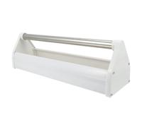 EPIGEIST Mangeoire Longue en Plastique Renforcé 40 CM Blanche pour Pigeons et Oiseaux Auge Anti-Chute Rainures D’Alimentation Bol Hygiénique et Lavable pour Cage Intérieure