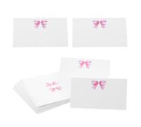 EPIGEIST Marque-Places Mariage Forme Tente 50 Pcs 10 X 9 CM Papier Rose Nœud en Forme d'Aile Cartes de Table Vierges pour Shower Enterrement de Vie de Jeune Fille et Dîner