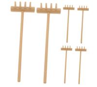 EPIGEIST Mini Râteaux Zen pour Bac à Sable Et Contemplation, Lot De 6 Pièces Jaunes, Râteaux Décoratifs De Table Petits Et Légers, Outils De Jardinage Zen Adaptés à La Détente Et Création De Motifs