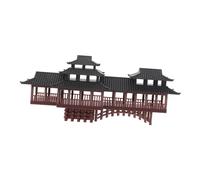 EPIGEIST Miniature Passage et Kiosque en Plastique pour Aquarium et Jardin Décoration Réutilisable avec Longs Corridors et Arcade Ornement Japonais pour Bonsaï et Paysage Micro