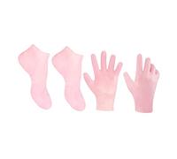 EPIGEIST Moufles Hydratants Mains Et Chaussettes Démaquillantes 2 Paires Taille -37 Rose Soin Des Pieds Mains Confortables Et Réutilisables
