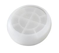 EPIGEIST Moule en Silicone Rond Réutilisable pour Fabrication de Bougies D’aromathérapie, Moule Flexible 21 X 21 X 6,3 Cm, pour Bougies Chauffe-plat DIY et Décoration Artisanale