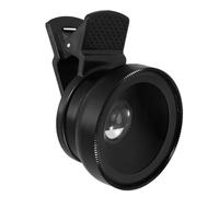 EPIGEIST Objectif pour Téléphone Portable 2-en-1 Super Grand Angle et Macro, Kit D'objectif Noir Compatible Smartphones, Accessoire Photo Léger et Compact pour Voyage et Photographie