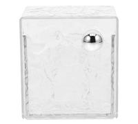 EPIGEIST Organisateur Cosmétiques Mural Transparent Couvercle Rabattable, Boîte Rangement Coton Démaquillant en Pet et Abs, Support Espace Comptoir pour Salle de Bain, Rangement Maquillage