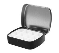 EPIGEIST Palette Aquarelle en Métal Compacte 12 Cases Noir pour Artiste Portable avec Couvercle Hermétique Adaptée au Voyage et Loisirs Créatifs, Boîte de Peinture DIY Pratique et Légère