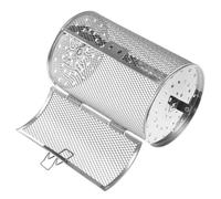 EPIGEIST Panier Rôtisserie Acier Inoxydable pour Four et Grill Cage Rotative avec Porte Amovible Accessoire de Cuisson Uniforme pour Frites et Viandes