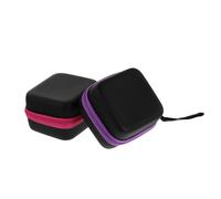 EPIGEIST Paquet De Rangement Huiles Essentielles 7-8 Compartiments 5ml Pochette Eva Résistante Aux Chocs pour Voyage Fermeture Éclair Violet Et Rose pour Bouteilles D’aromathérapie