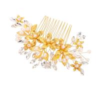 EPIGEIST Peigne à Cheveux Mariage Alliage Doré Design Fleur Vintage Élégant Accessoire Chic pour Formelles et Mariées