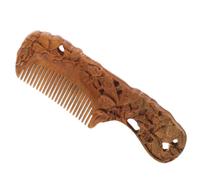 EPIGEIST Peigne Fin En Bois De Santal 17 Cm Double Face Gravé Antistatique Massage Cuir Chevelu Femmes Usage Portable Voyage