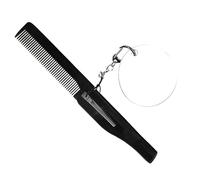 EPIGEIST Peigne Pliable De Voyage Avec Miroir Porte-clé Pratique Pour Hommes Peigne De Barbe Compact Et Léger Accessoire De Toilettage Pour Vos Déplacements