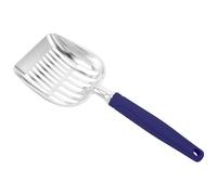 EPIGEIST Pelle à Litière pour Chat Robuste Grosse Taille 35X135X5 CM en Métal Bleu Tamisage Fin Ramasse-Crottes Antiadhésive pour Nettoyage Hygiénique de Bac à Litière à Domicile Voyage