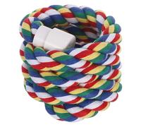 EPIGEIST Perchoir Corde Coton Flexible pour Perroquet Mâcher et Balançoire Corde Spirale pour Oiseaux Moyens et Petits Support Multifonction pour Cage