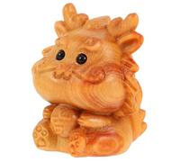 EPIGEIST Petit Pendentif Dragon En Bois Sculpté, Breloques Du Zodiaque, Mini Statuette 5 Cm, Bois Naturel, Solide Et Résistant, Artisanat Créatif, Présent Diy, Décoration Bureau Unique