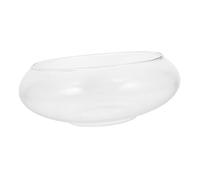 EPIGEIST Petit Pot Transparent pour Plantes Pot Décoratif Hydroponique pour Bureau Support de Bol à Poissons Vase pour Nénuphars et Plantes Dintérieur