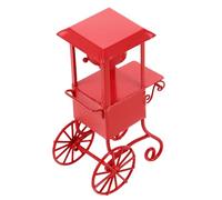 EPIGEIST Petite Machine à Pop-Corn Miniature pour Maison de Poupée Chariot à Snacks Portable roulettes Fonctionnement par Bouton Unique Accessoire Décoration pour Soirée Cinéma Modèle