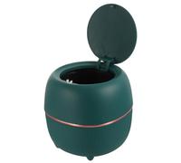 EPIGEIST Petite Poubelle de Bureau à Clapet Vert Paon Mini Poubelle de Rangement en Plastique Résistant pour Bureau et Maison Compacte et Fonctionnelle pour Déchets de Table